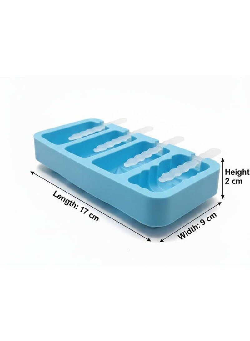 Spaceshoop 4 Cavity Geometric and Swirl Silicone Popsicle Mold for Artisan Frozen Treats and Desserts Multicolor - Image 2